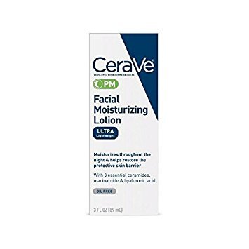 CeraVe Loción facial hidratante Pm 3 Oz Pack de 2