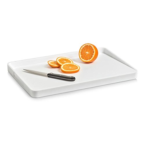Zeller 26140 Schneidebrett, Kunststoff, 42.5 x 28.2 x 2.8 cm, weiß
