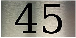 Custom Personalised Your Number Metal Aluminium Sign Door Plaque House Office (Silver, 150x75mm Square Corners)