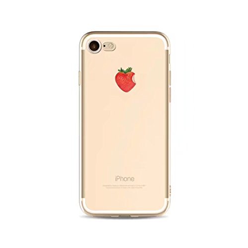Preisvergleich Produktbild LaiXin Handyhülle Tasche für iphone6plus kreativ design TPU Schöne Backcover silicone Plastik Kratzfeste Anti Finger Ultradünnen Weich Bumper Schale-Erdbeeren