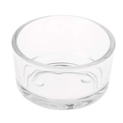 YoungerY New Reptile Feeder Water Food Glass Bowl Cup Lizard Turtle Cricket Basin Feeding shown 4.7cmx2.5cm