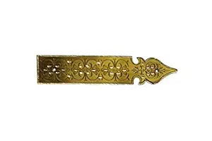 Mannarcraft 4 Pieces Brass Decorative Patta for Main Door (Matt, 10 Inch)