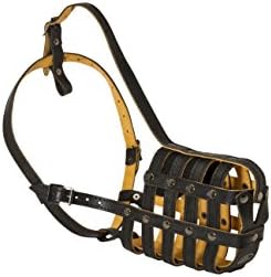 Royal Leather Basket Dog Muzzle Soft Padded for Border Collie and Similar Breeds