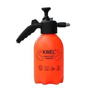 KWEL Heavy Duty Garden Pump Pressure Sprayer 2 Liter Capacity Water Mist Spray Bottle for Herbicides, Pesticides, Fertilizers, Plants, Flowers - Orange