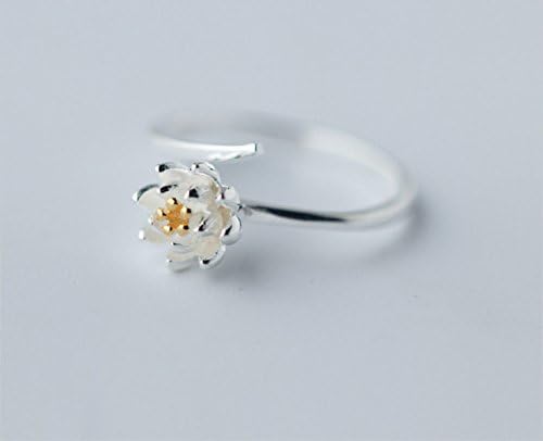 Lady 925 Silver Ring Silver Silver Plated Lotus Ring,Silver-all