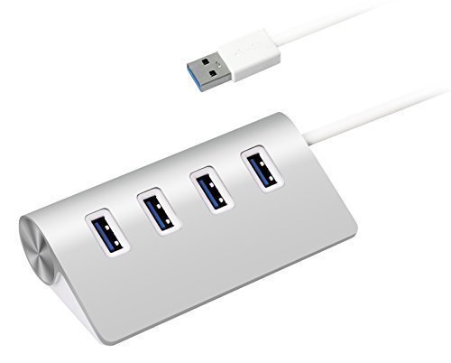 Cateck [Upgraded Version] USB 3.0 Premium 4 Port Aluminum USB Hub with 1.5-Foot(45CM) Shielded Cable for iMac, MacBook Air, MacBook Pro, MacBook, Mac Mini, PCs and Laptops