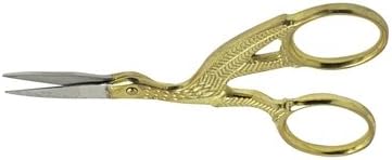 Premium Fine Point Gold Stork Scissor 3 1/2 by UTOPIA TOOLS