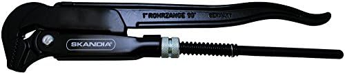 Skandia 1043026 1 Inch Pipe Wrench with Jaws At 90 Degree 1, Multicolour