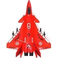 Qwick Click RC Running/Moving Fighter Jet Airplane Toy with Light for Kids (Remote Control Military Air Force Plane (Multicolor))