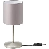 IKEA masa lambası Ingared "" masa lambası 35 cm y&uuml;kseklik &ndash; galvanize &ccedil;elik kumaş başlık &ndash; Gestreutes, dekoratif ışık &ndash; G&uuml;m&uuml;ş