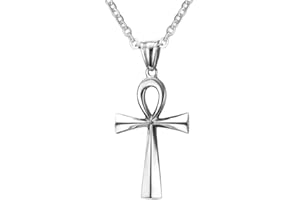 BOBIJOO Jewelry - Pendentif Collier Homme Femme Croix de Vie Ankh Egyptienne Acier inoxydable Argent ou Or Chaîne