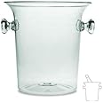 Clear Plastic Wine Bucket & Cooler/Ice Bucket - Wine / Champagne Bottle Chiller