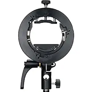 VTS S2 Speedlite S-Type Bracket Bowens Mount, for Godox V1 AD200Pro AD400Pro AD200 V860II TT685 TT600 TT350, Precise Tilt Control, Large Adjustment Handle, Integrated Umbrella Mount, More Compact