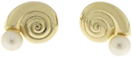 Earrings gold plated 18 kt with PERLITE