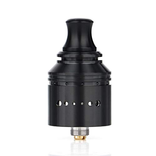 Vapefly Holic MTL RDA 6 Control de flujo de aire Sistema AFC ilimitado Sin nicotina, sin e-líquido (negro)