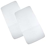 BabyPrem Pack of 2 Fitted Crib / Pram Sheets 100% Cotton - Plain White