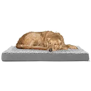 Furhaven Orthopedic Mattress Pet Bed, Large, Gray, for Dogs and Cats