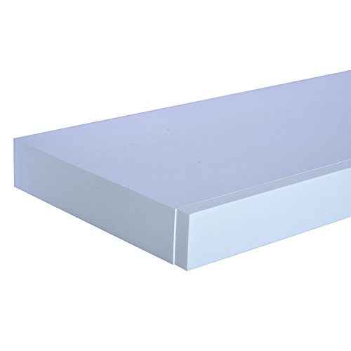 HOMCOM® Wandboard Wandregal Hängeregal mit Schublade Regal Ablage, MDF, Weiß, W80 x D25 x H5cm - 7