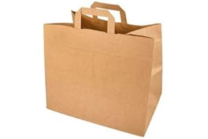 DeinPack Lot de 25 sacs en papier biodégradables et compostables - 26 x 17 x 26 cm