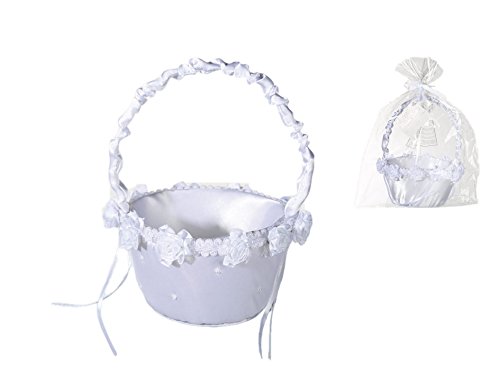 Weiß Petal Blumenkorb für Hochzeit