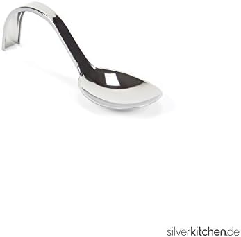 Curly Spoon/Gourmet Spoons/High Class Disposable Plastic – Silver, 13 cm, Pack of 20