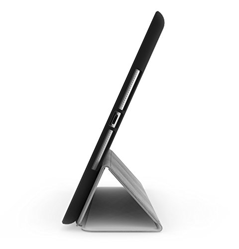 Khomo iPad Air 1 Hülle Case Graues und Schwarzes Gehäuse mit doppelten Schutz ultra dünn und leicht, Smart Cover – Grey and Black - 4