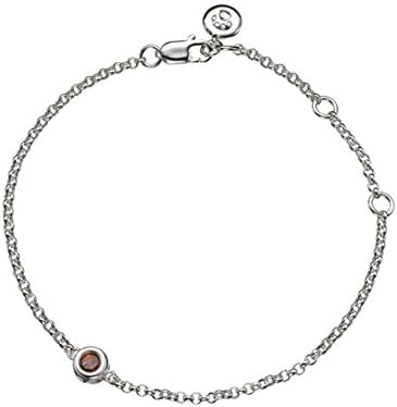 Sterling Silver and Birthstone Gem. Adjustable Jewellery Bracelets For Girls and Women. Ideal as Birthday Gift, Christmas Present, Flower Girl Gifts