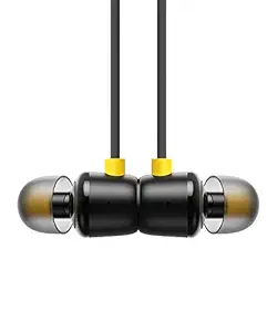 Earphones for Xiaomi Redmi 9A Earphone Original Like Wired Stereo Deep Bass Head Hands-free Headset Earbud With Built in-line Mic, With Good Sound Call Answer/End Button, Music 3.5mm Aux Audio Jack (RLM, Black)