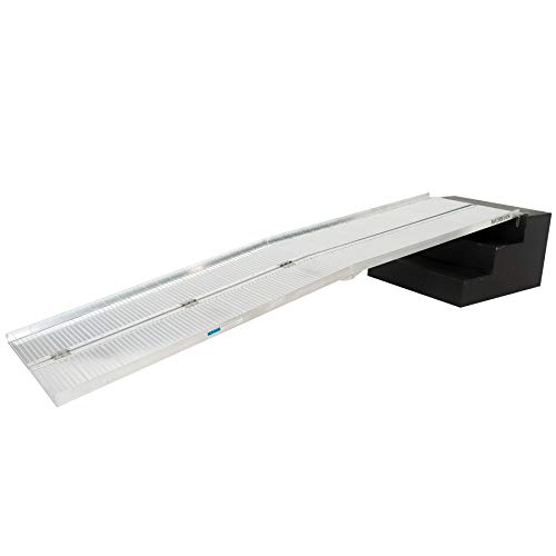 WORHAN® 3.05m Rampe Alu Pliable Valise Aluminium Pour Fauteuil Roulant Chargement Scooter R10