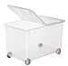 Produktbild Sundis Clear Box Splito Aufbewahrungsbox 60 l mit Deckel und Rollen, Kunststoff (PP), transparent, 46 Liter (55 x 37,5 x 35 cm)
