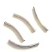 Produktbild 30 pieces 3x30mm Silver Plated Metal Curved Tube Beads - A6590 / 30 pcs