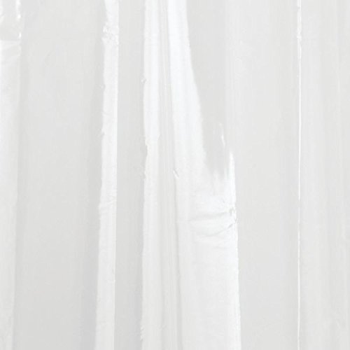 InterDesign PVC-Free PEVA 3-Gauge Shower Curtain Liner, 183 x 183 cm – Clear - 3