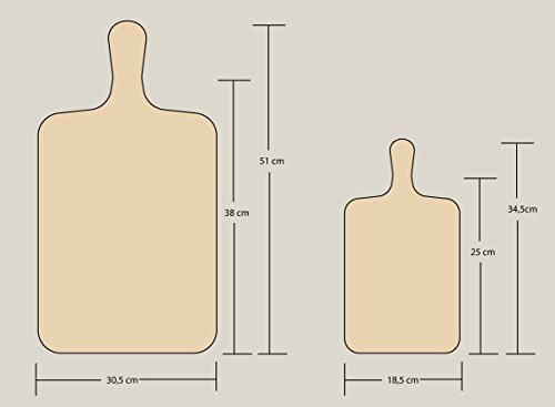 3er Set Flammkuchenbrett – formschön & praktisch Größe L - 5