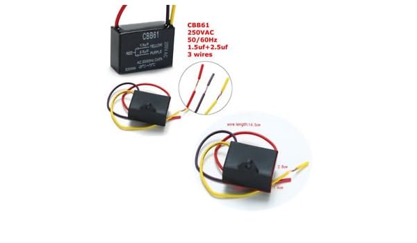 Slb Works Brand New 2pcs Cbb61 1 5uf 2 5uf 250vac 50 60hz Ceiling