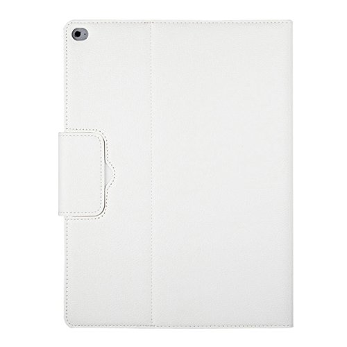 iPad Pro Bluetooth Tastatur Hülle Fall Keyboard Case Magnetisch Abnehmbare Versteckte drahtlose Wireless Bluetooth Tastatur-hülle intelligente Kasten-Halter PU-lederner Foliostandplatz-Abdeckung Litschi Getreide für Apple iPad Pro 12,9 Zoll 2015 Ausgabe (Weiß) - 7