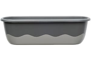 Plastia jardinière à réserve d’Eau MARETA 60 Anthracite foncé + Anthracite Clair
