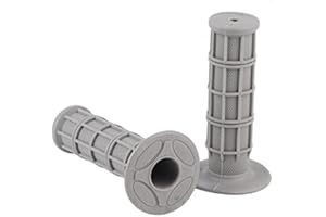 KEENSO 22mm Handlebar Grips, 7/8 Inch 22mm Silicone Handle Grips Non-slip Motorcross Handle Grips Motorcycle Handlebar Grips Hand Grips for Dirt Bike Pit Bike Motorcycle(Gray)