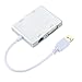 Produktbild kingko 3-in-1-Multifunktionsadapter USB 3.0 zu HDMI/DVI-I/VGA Adapter Multi Port Video Display Konverter 1080p HD Kabel (Silber)
