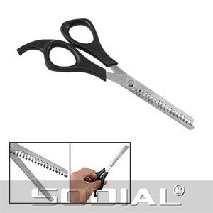 SODIAL (R) Plastic Wraped Handle Hair Thinning Scissors 6.3" Long