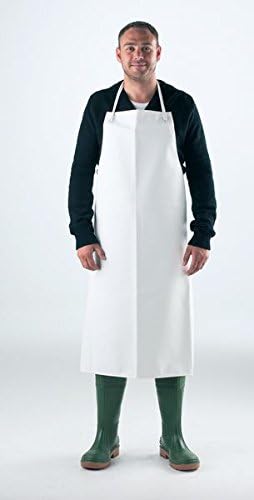 white e-pvc food hygiene apron 42 x 36 inch - workwear ppe -aprons