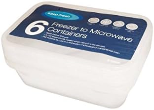 6 x 500ml Freezer To Microwave Food Containers Lunch Storage Takeaway Non Leak (3 Pack of 6 x 500ml)