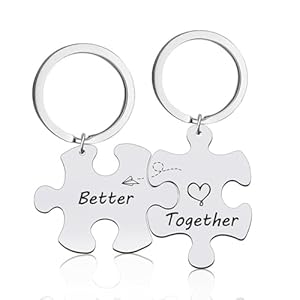 2 Piezas Puzzle Partner Llavero
