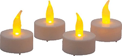 Preisvergleich Produktbild OLYMPIA 40121 LED-Teelichter stimmungsvoll flackernd, weiß / gelb