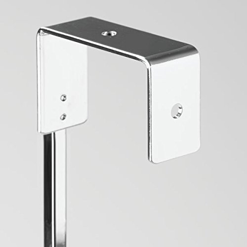 mDesign Handtuchhalter ohne Bohren montierbar – Handtuchhalter Tür-Befestigung einfach einzuhängen – als Duschhandtuchhalter, Badetuchhalter & für Kleidung – verchromt - 5