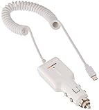 AmazonBasics Chargeur allume-cigare micro USB universel pour Android Câble spirale Blanc