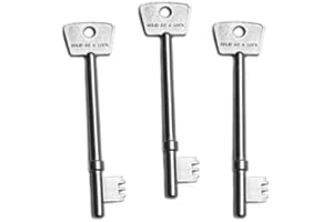 XGAGHB Radar Disabled Toilet Key Small Head Steel 95mm 3 Pack Long by Solid As A Lock Hardware