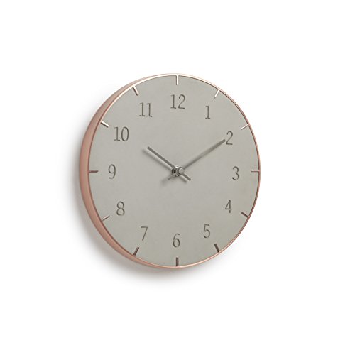 Umbra 118421-713 Piatto Wanduhr, Beton, kupfer - 2