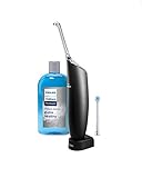 Philips Sonicare Black AirFloss Pro Power Flosser & Mouthwash 2017 model - 3rd Generation (UK 2-Pin Bathroom Plug)