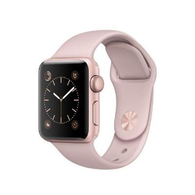 Preisvergleich Produktbild Apple Watch Series 2, 38 mm, GPS, Aluminium Gehäuse, Roségold mit Sport-Armband, Sandrosa, 2016