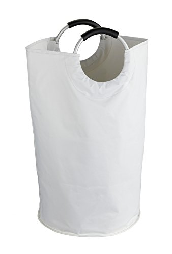 Wenko 3440801100 Wäschesammler Jumbo Multifunktionstasche Fassungsvermögen 69 L, Polyester, weiß, 38 x 38 x 72 cm